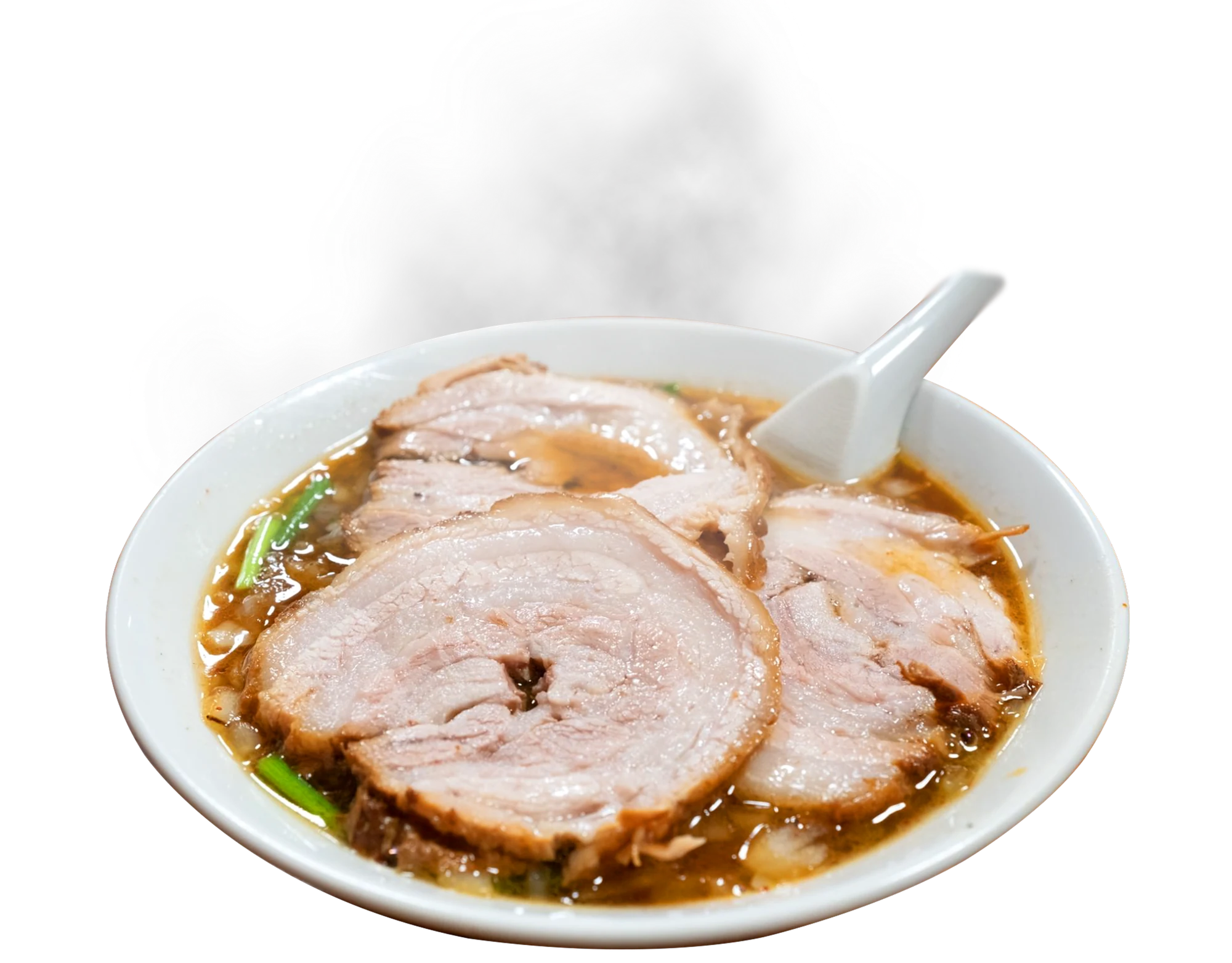 大判の炙りチャーシューをのせた看板ラーメン