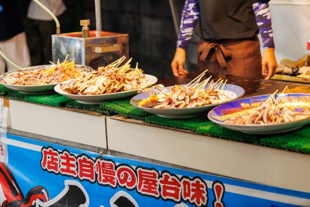 Grilled squid stalls