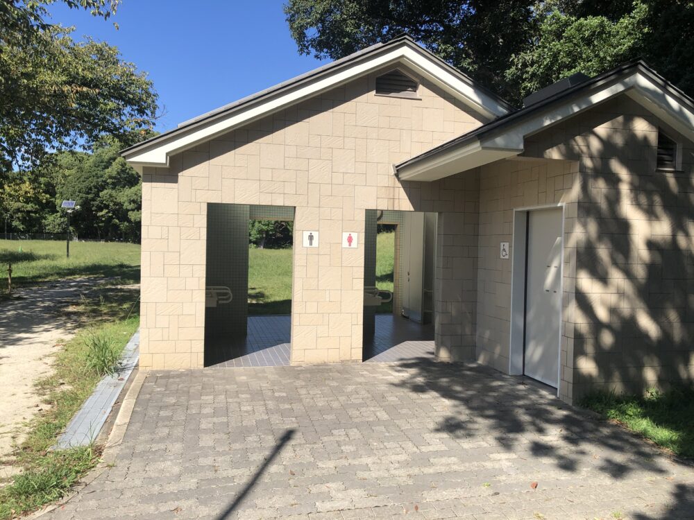 There are multiple restrooms within the park