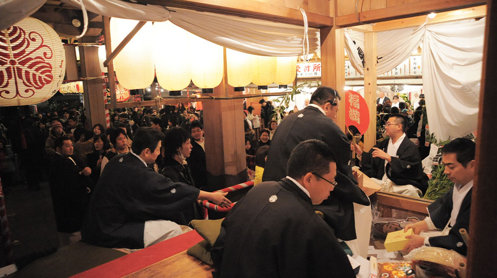 十日恵比須神社の福引き