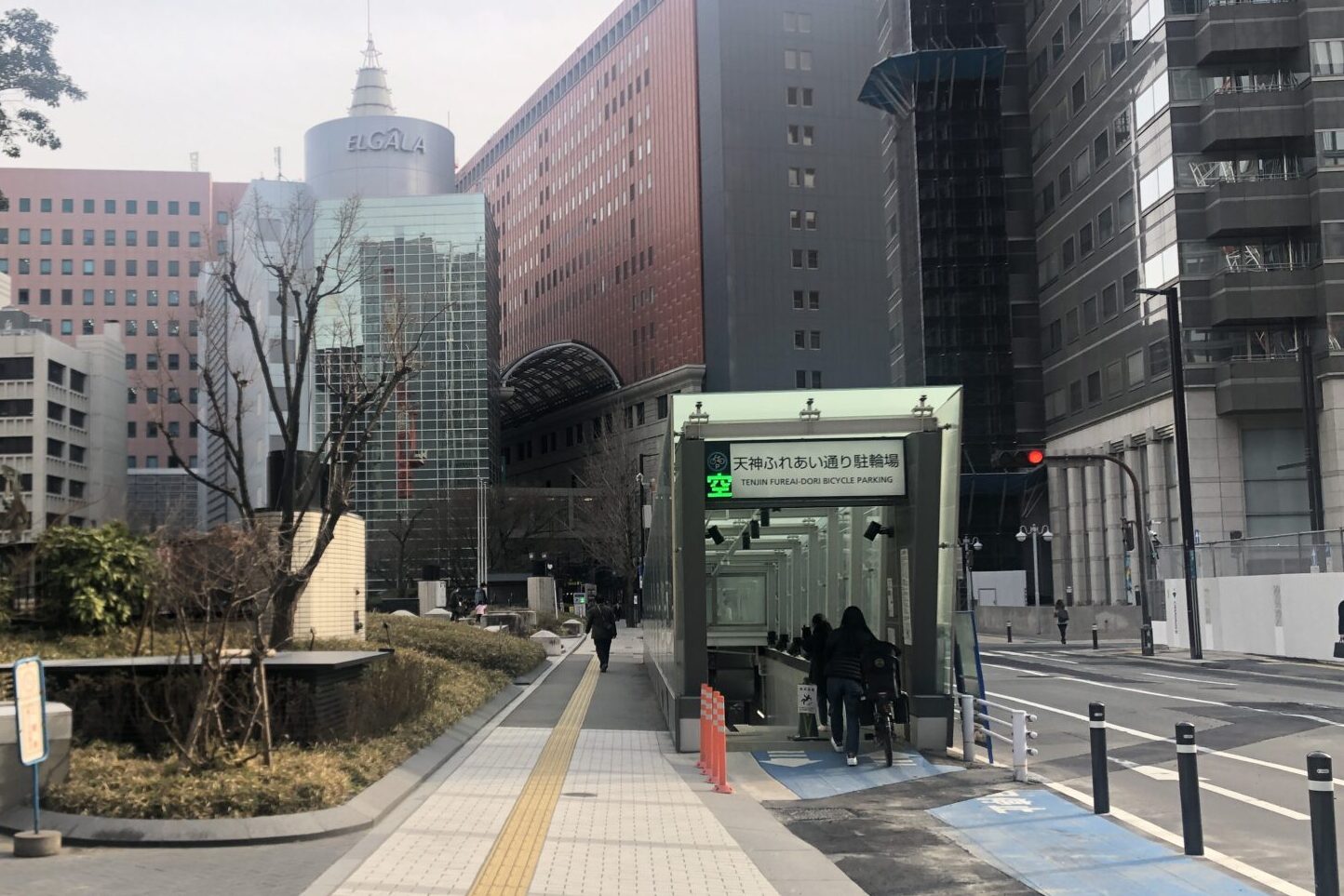 Entrance to Tenjin Fureai Street Bicycle Parking