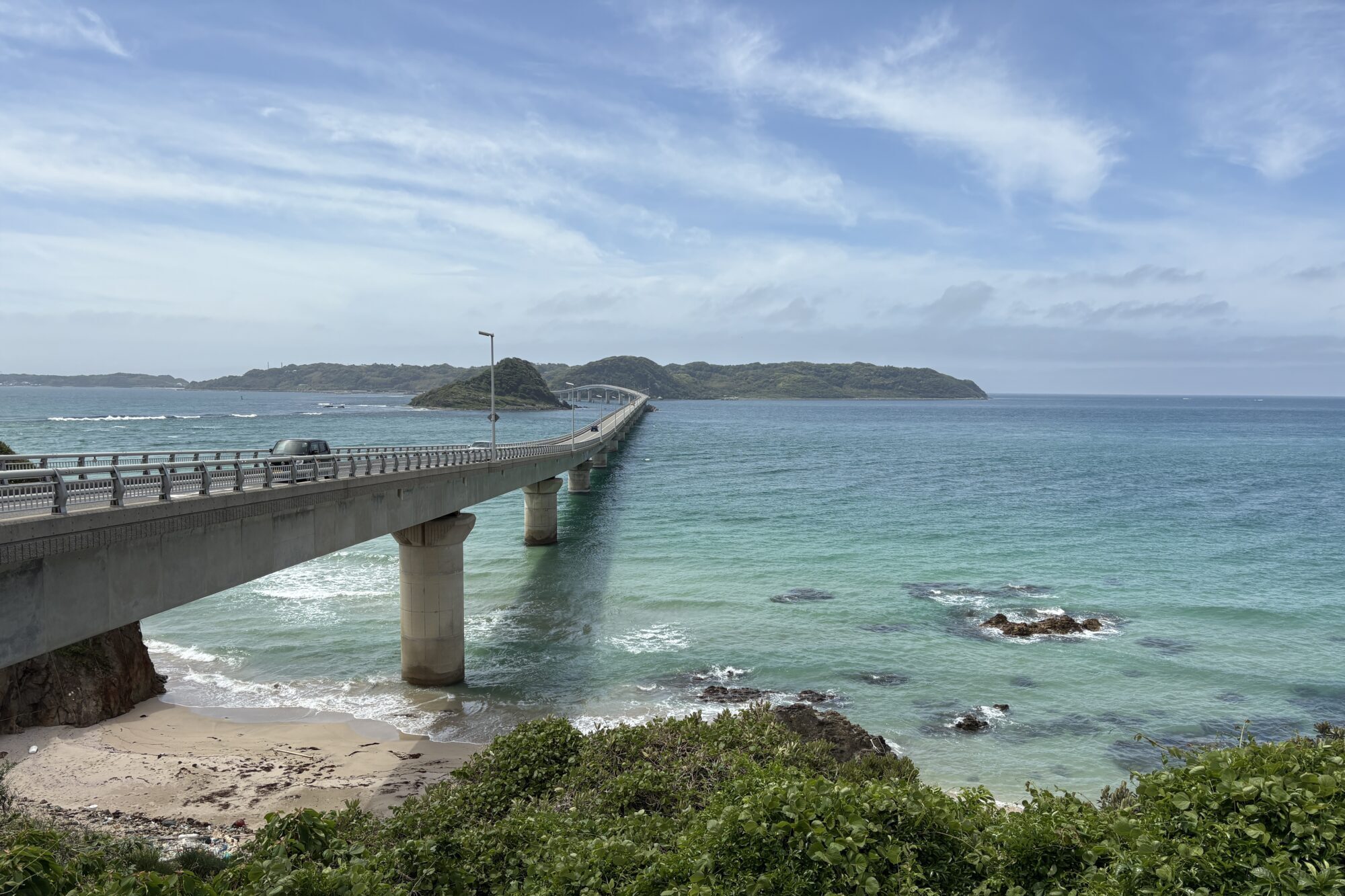 Stunning view of Tsunoshima Bridge