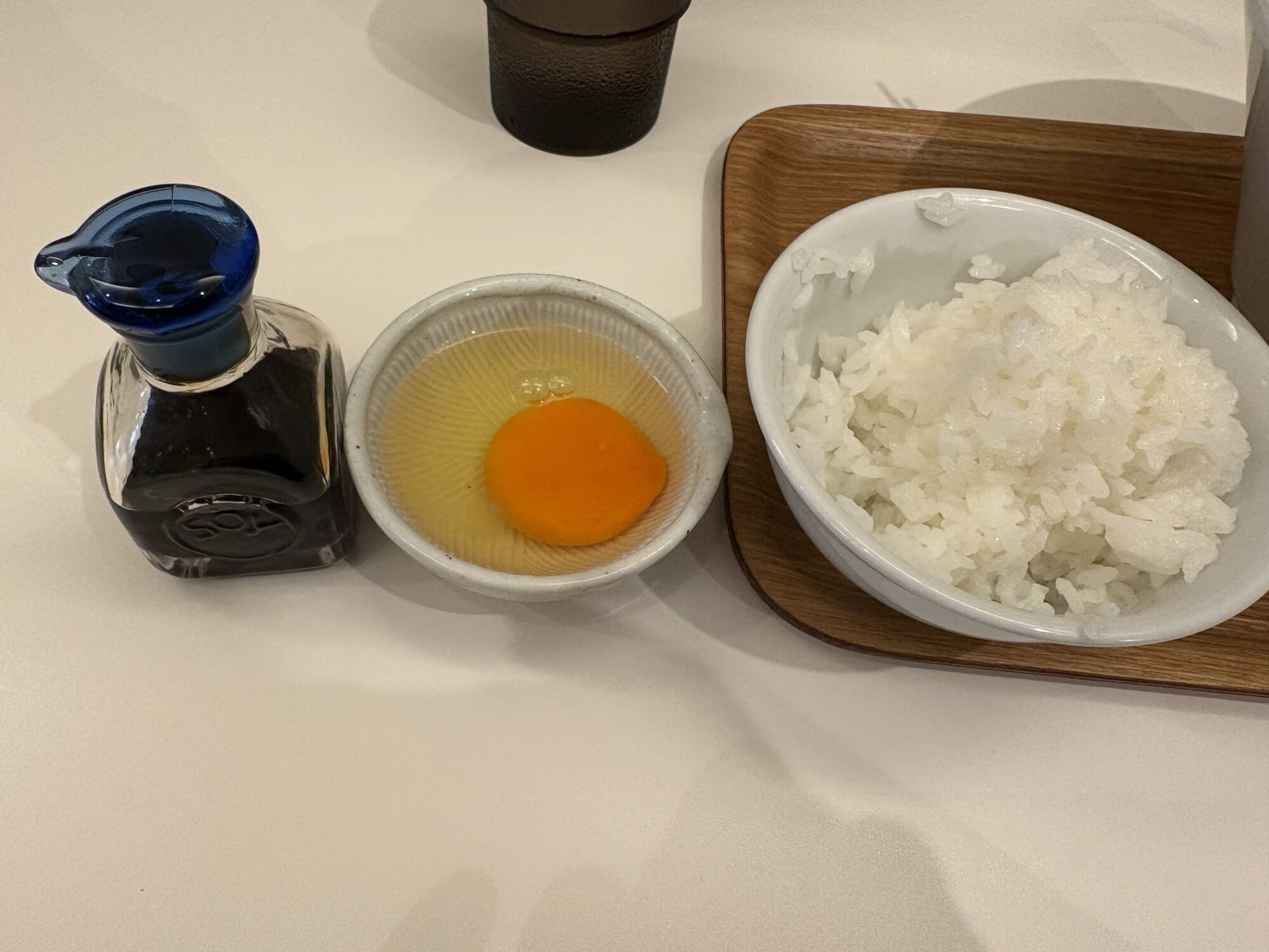 Egg rice set at Tsukiya