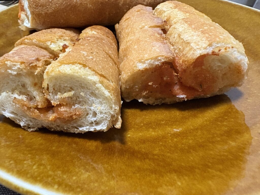 家のノンフライヤーで加熱した後